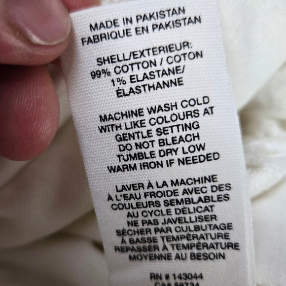 Avec Les Filles White Denim Playsuit Utility Classic Contemporary Romper Size XS - Picture 5 of 6